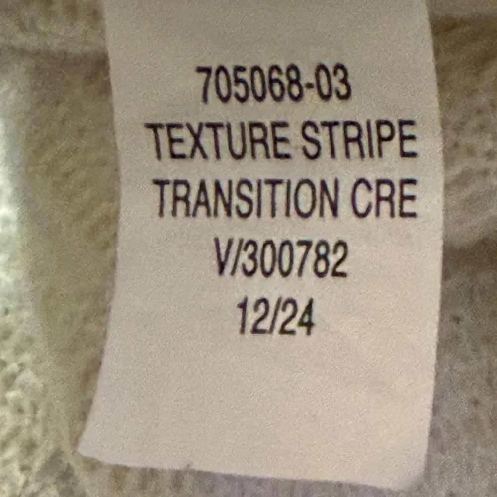 Banana Republic Men's Texture Striped Cream Polo Shirt With Pocket Size Medium